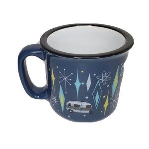 CAMP CASUAL CC-004VB Blue Atomic Airstream Coffee Mug Ceramic Holds 15 FL OZ